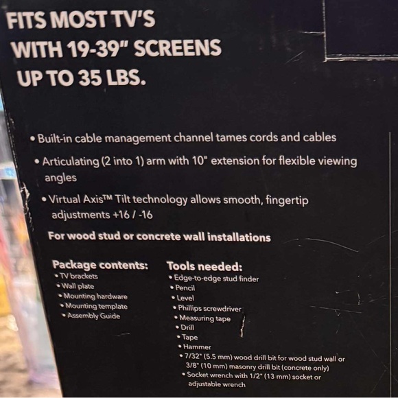 Rocketfish Full-Motion TV Wall Mount NEW IN BOX - Picture 3 of 3